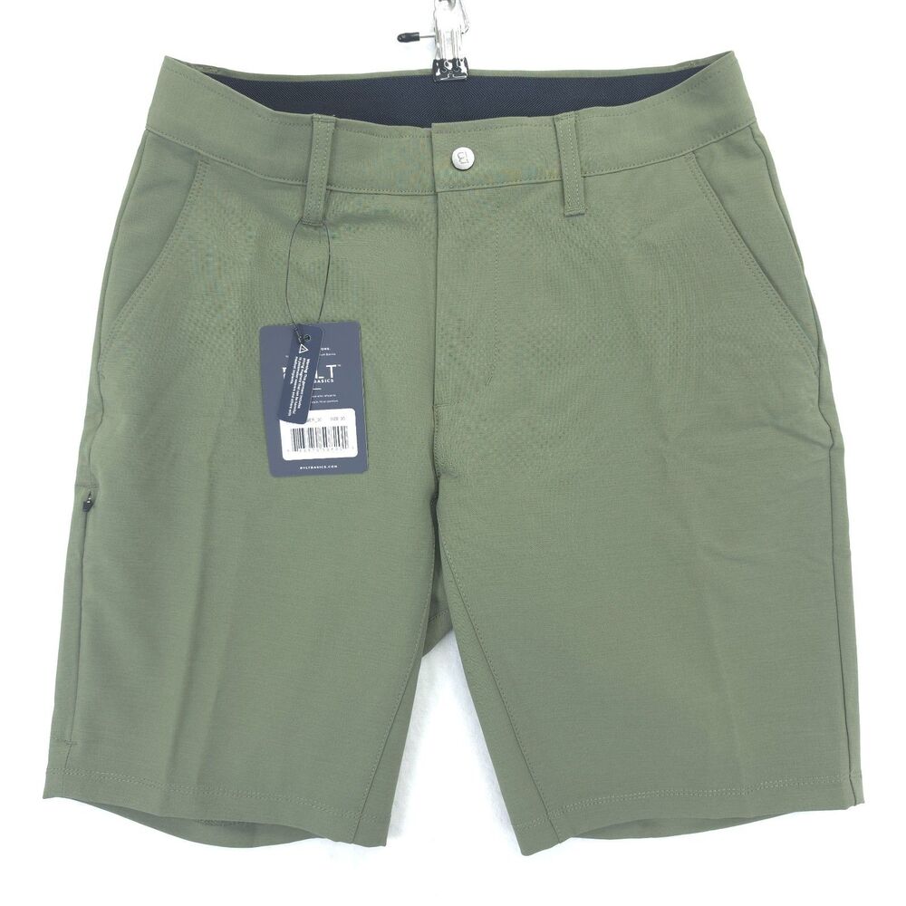 BYLT Kinetic Shorts Mens 30 Olive Green Golf Chino Performance Tech Stretch NWT